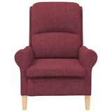 fauteuil Rouge bordeaux 76 x 94 x 102 cm tissu