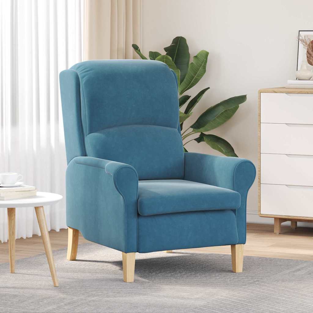 fauteuil Bleu 76 x 94 x 102 cm Velours