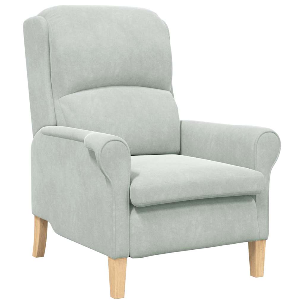 fauteuil Gris clair 76 x 94 x 102 cm Velours