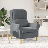 fauteuil Gris foncé 76 x 94 x 102 cm Velours