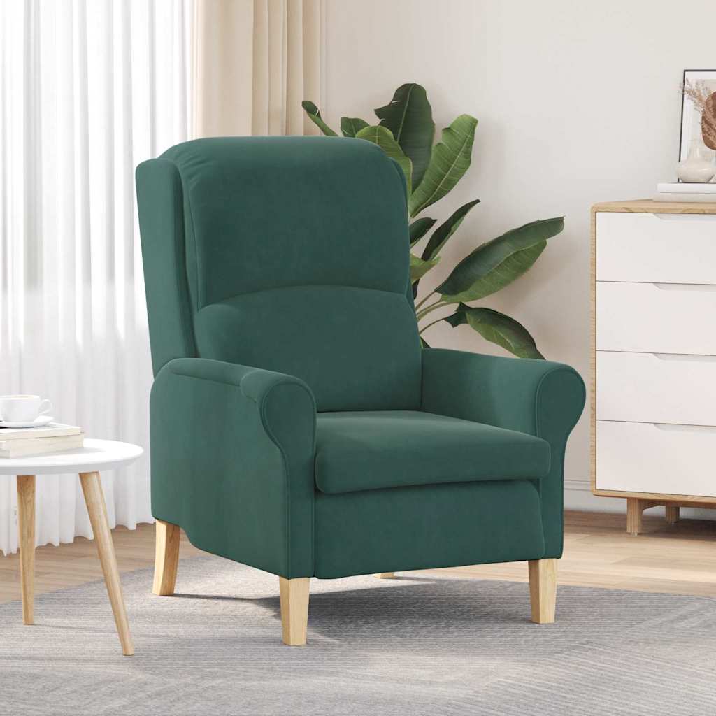 fauteuil Vert foncé 76 x 94 x 102 cm Velours