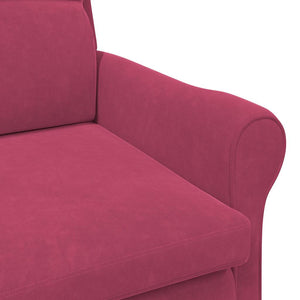 fauteuil Rouge bordeaux 76 x 94 x 102 cm Velours