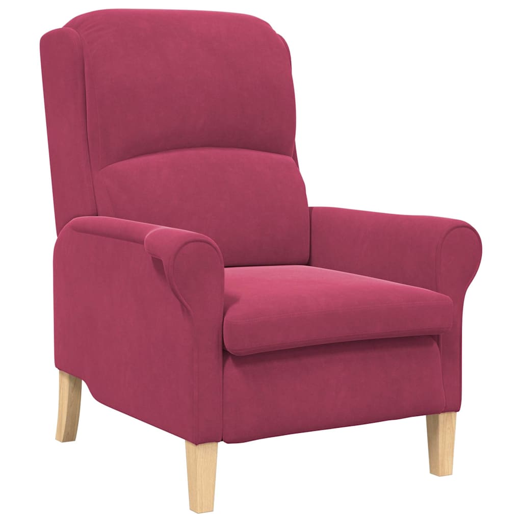 fauteuil Rouge bordeaux 76 x 94 x 102 cm Velours