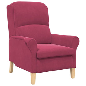 fauteuil Rouge bordeaux 76 x 94 x 102 cm Velours