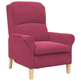 fauteuil Rouge bordeaux 76 x 94 x 102 cm Velours