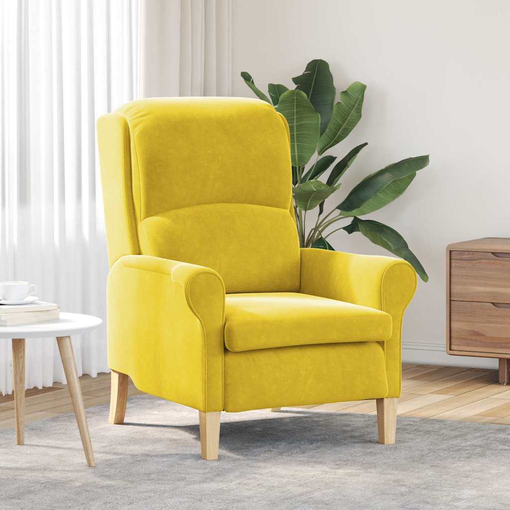 fauteuil Jaune 76 x 94 x 102 cm Velours