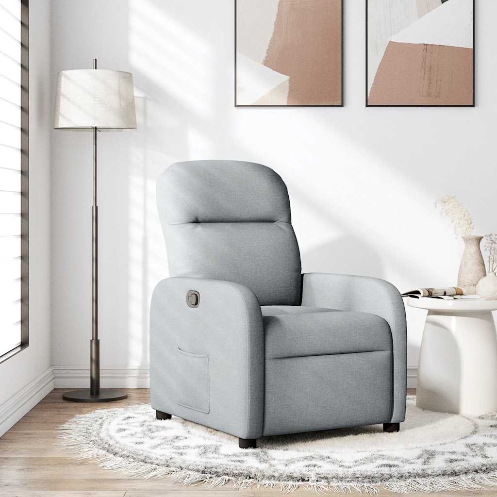 Fauteuil inclinable Gris clair Tissu
