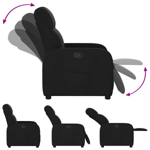 Fauteuil inclinable Noir Tissu