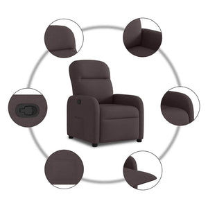 Fauteuil inclinable Marron foncé Tissu
