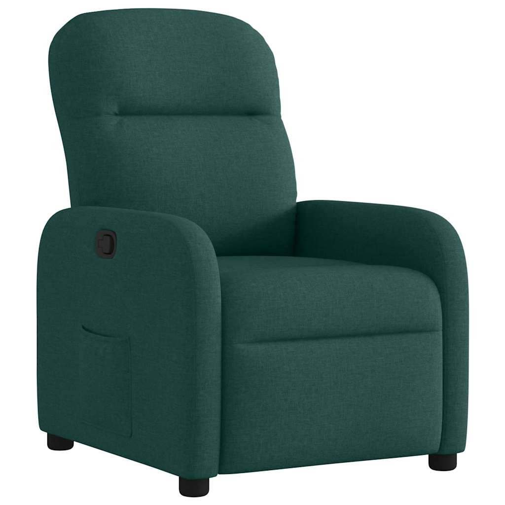 Fauteuil inclinable Vert foncé Tissu
