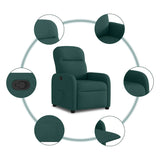 Fauteuil inclinable Vert foncé Tissu