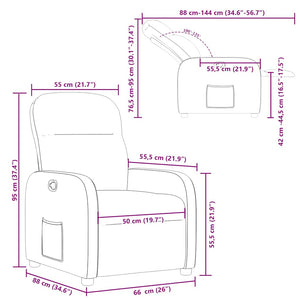 Fauteuil inclinable Vert foncé Tissu
