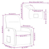 Fauteuil inclinable Vert foncé Tissu