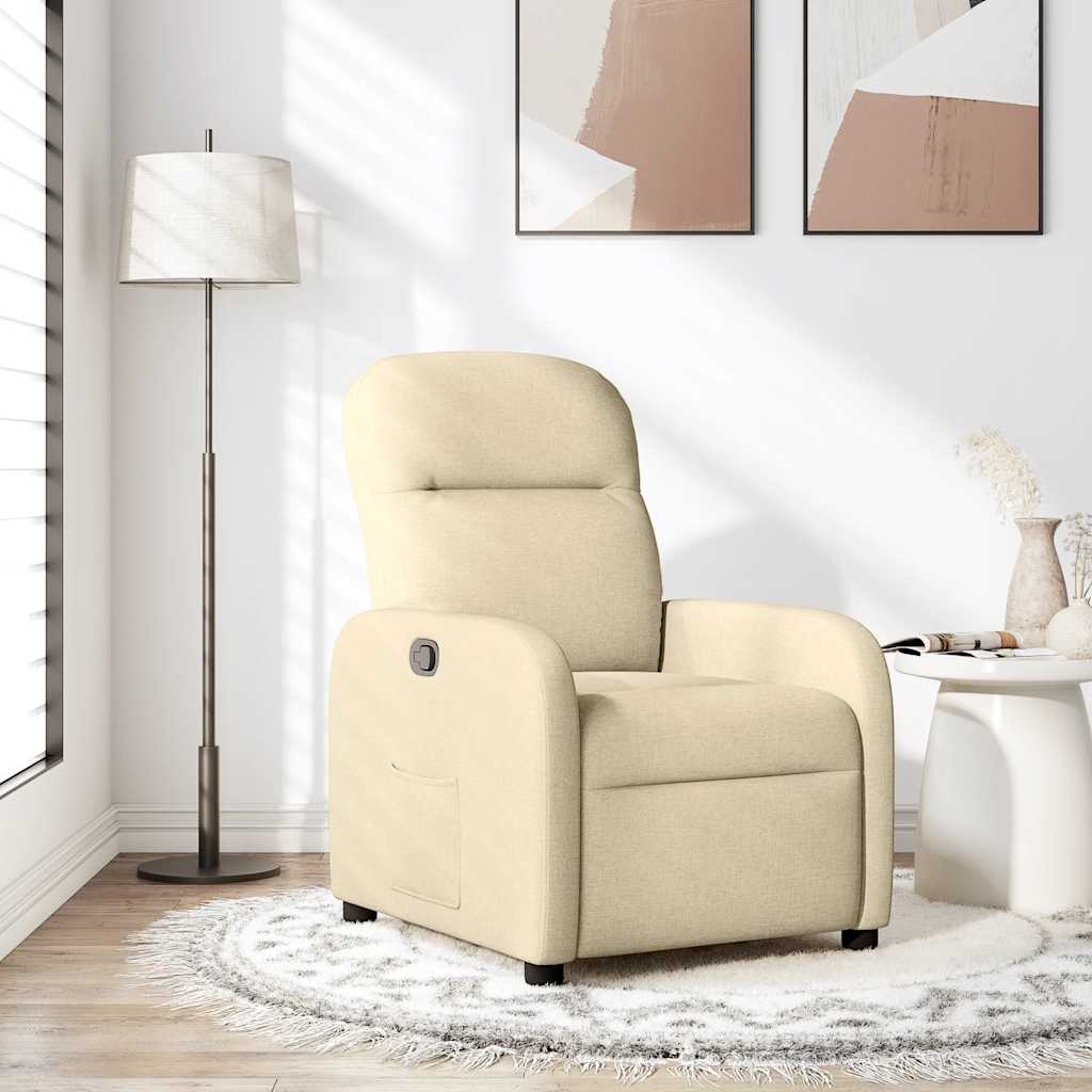 Fauteuil inclinable Crème Tissu