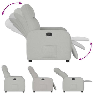 Fauteuil inclinable gris nuage tissu