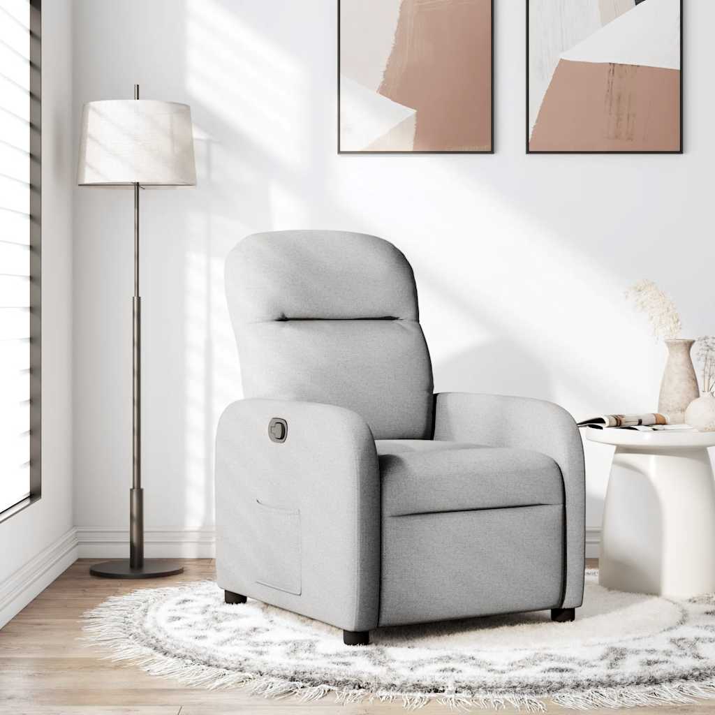 Fauteuil inclinable gris nuage tissu