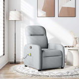 Fauteuil de massage inclinable Gris clair Tissu