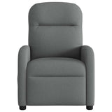 Fauteuil inclinable de massage en tissu gris foncé