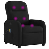 Fauteuil de massage inclinable Noir Tissu