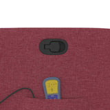 Fauteuil de massage inclinable Rouge bordeaux Tissu