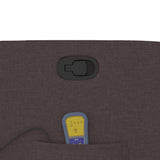 Fauteuil de massage inclinable Marron foncé Tissu