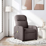 Fauteuil de massage inclinable Marron foncé Tissu