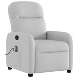 Fauteuil de massage inclinable gris nuage tissu