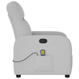 Fauteuil de massage inclinable gris nuage tissu