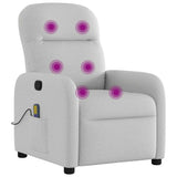 Fauteuil de massage inclinable gris nuage tissu