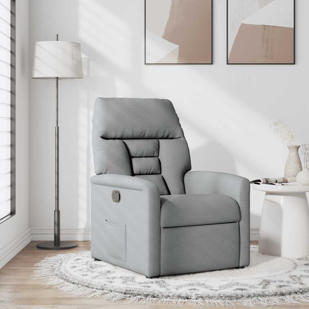 Fauteuil inclinable Gris clair Tissu