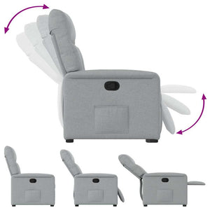 Fauteuil inclinable Gris clair Tissu