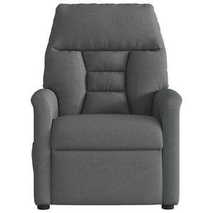 Fauteuil inclinable en tissu gris foncé
