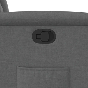 Fauteuil inclinable en tissu gris foncé