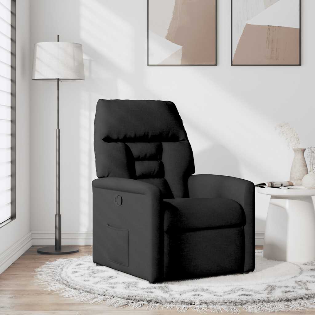 Fauteuil inclinable Noir Tissu