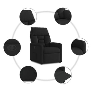 Fauteuil inclinable Noir Tissu