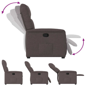 Fauteuil inclinable Marron foncé Tissu