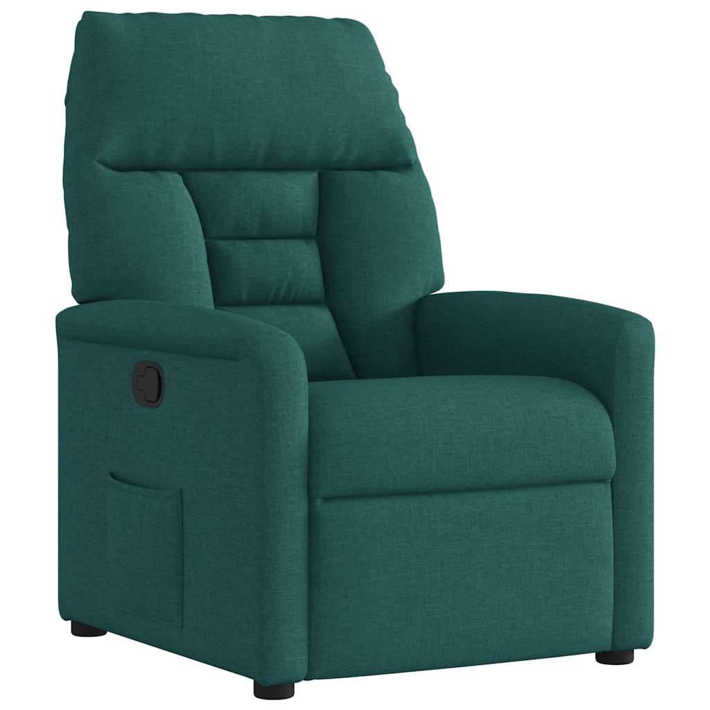 Fauteuil inclinable Vert foncé Tissu