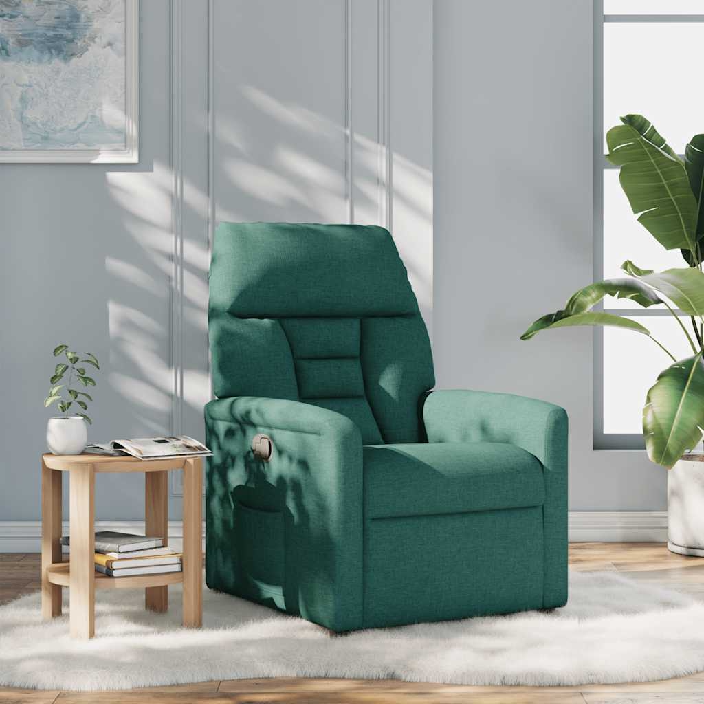 Fauteuil inclinable Vert foncé Tissu