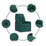 Fauteuil inclinable Vert foncé Tissu