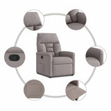 Fauteuil inclinable Taupe Tissu