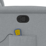 Fauteuil de massage inclinable Gris clair Tissu