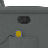 Fauteuil inclinable de massage en tissu gris foncé