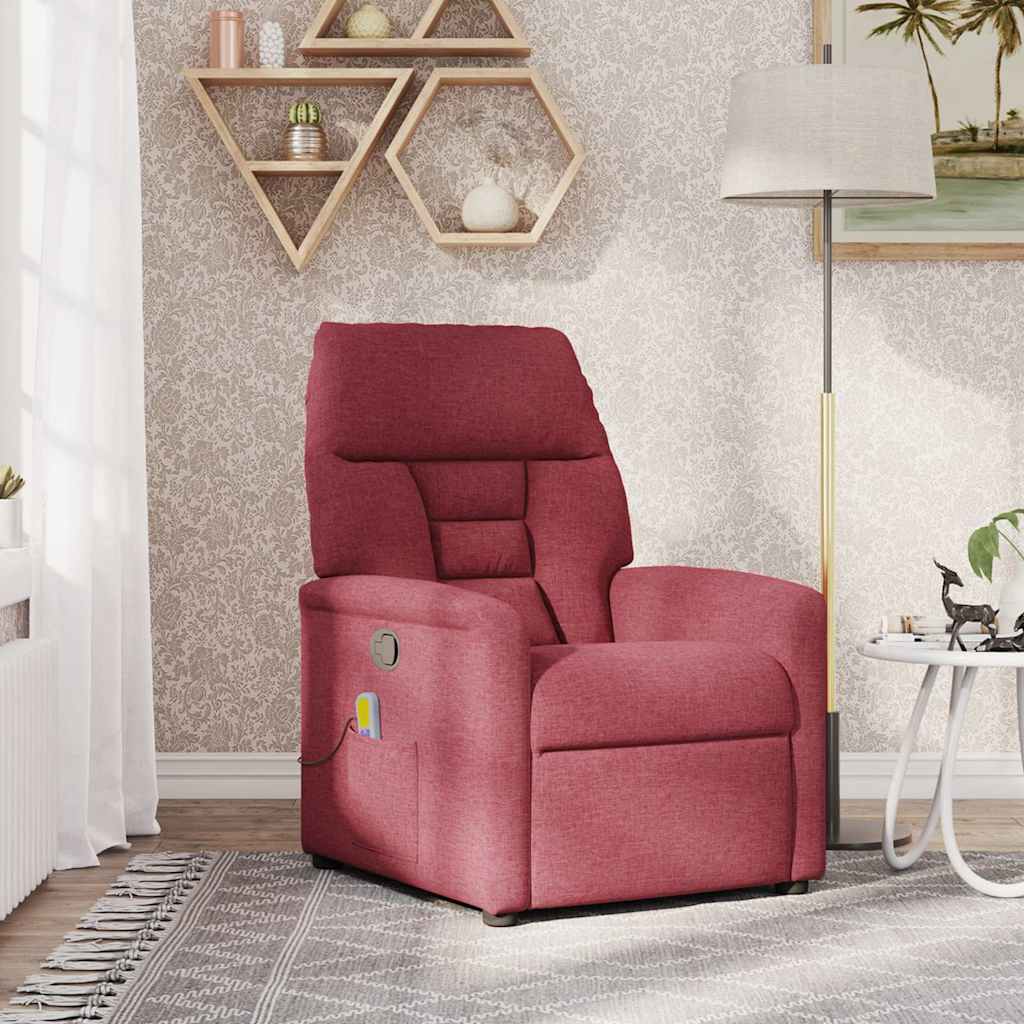 Fauteuil de massage inclinable Rouge bordeaux Tissu