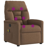 Fauteuil de massage inclinable Marron Tissu