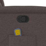 Fauteuil de massage inclinable Marron foncé Tissu