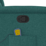 Fauteuil de massage inclinable Vert foncé Tissu