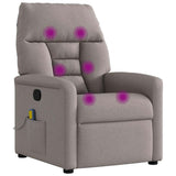 Fauteuil de massage inclinable Taupe Tissu