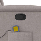 Fauteuil de massage inclinable Taupe Tissu