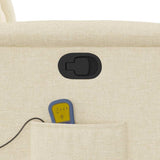 Fauteuil de massage inclinable Crème Tissu