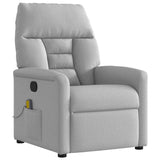 Fauteuil de massage inclinable gris nuage tissu